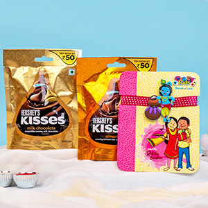 Kanha ji Rakhi Paired With Hershey&#39;s Chocolate