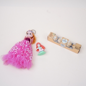 Kids Barbie Doll Keychain Eraser Chocolate Gift Set in karnal