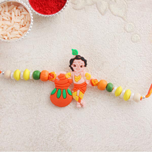 Krishan Yellow Rakhi for Kids