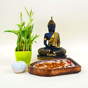 Lord Buddha Meditating Gift Combo