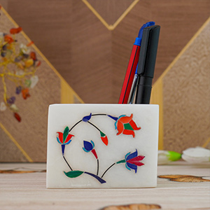 Marble Pen Stand for Home Decor