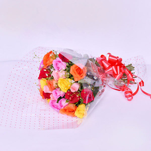 Mixed Roses Flower Bunch