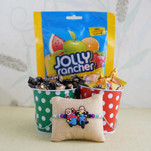 Motu Patlu Rakhi with Candies Hamper 