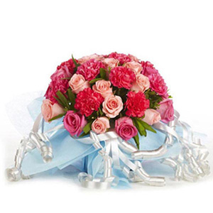 Perfect Roses and Carnations Basket