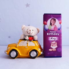 Personalized Chocolate with Pot N Teddy - Daughter