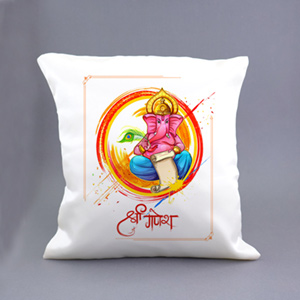 Shri Ganesha Printed Cushion 