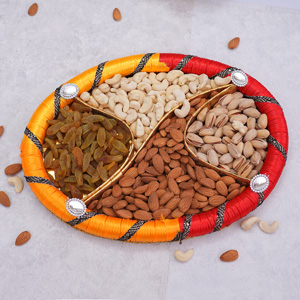 Tasty Dry Fruits with Designer Tray