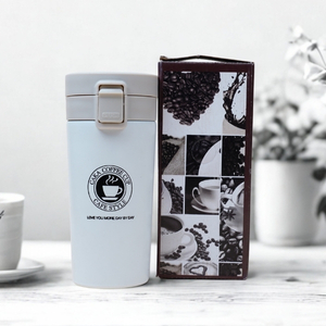 White Travel Coffee Sipper - New Year Gifts