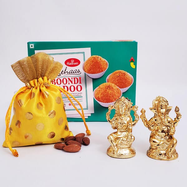 Send Boondi Laddoo, Lakshmi Ganesha & Nuts Online