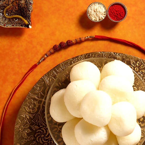 Send Sneh Classic Look Rakhi & Rasgullas Online