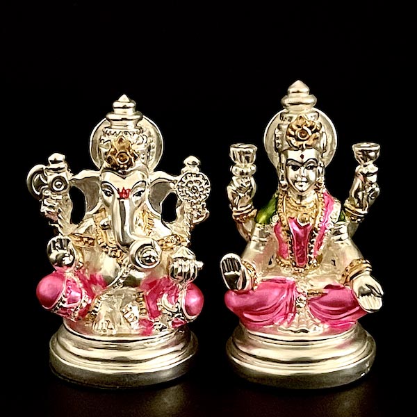 Send Silver Pair Lakshmi Ganesha Online