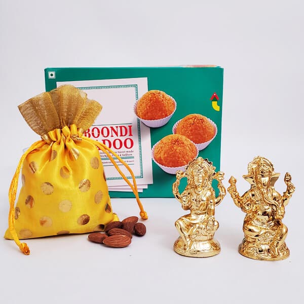 Send Lakshmi-Ganesha with Boondi and Nuts Online