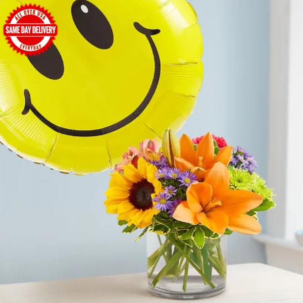 Send Summer Smiley Flowers Online