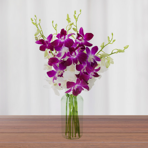 Send Purple Orchids Vase  Online