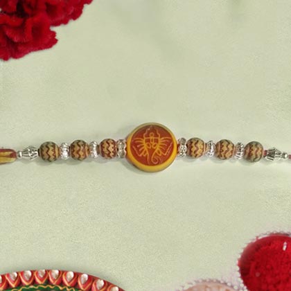 Send Wooden Ganesha Rakhi Online